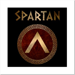 Spartan Shield Lambda Ancient Lacedaemonian Symbol of Sparta Posters and Art